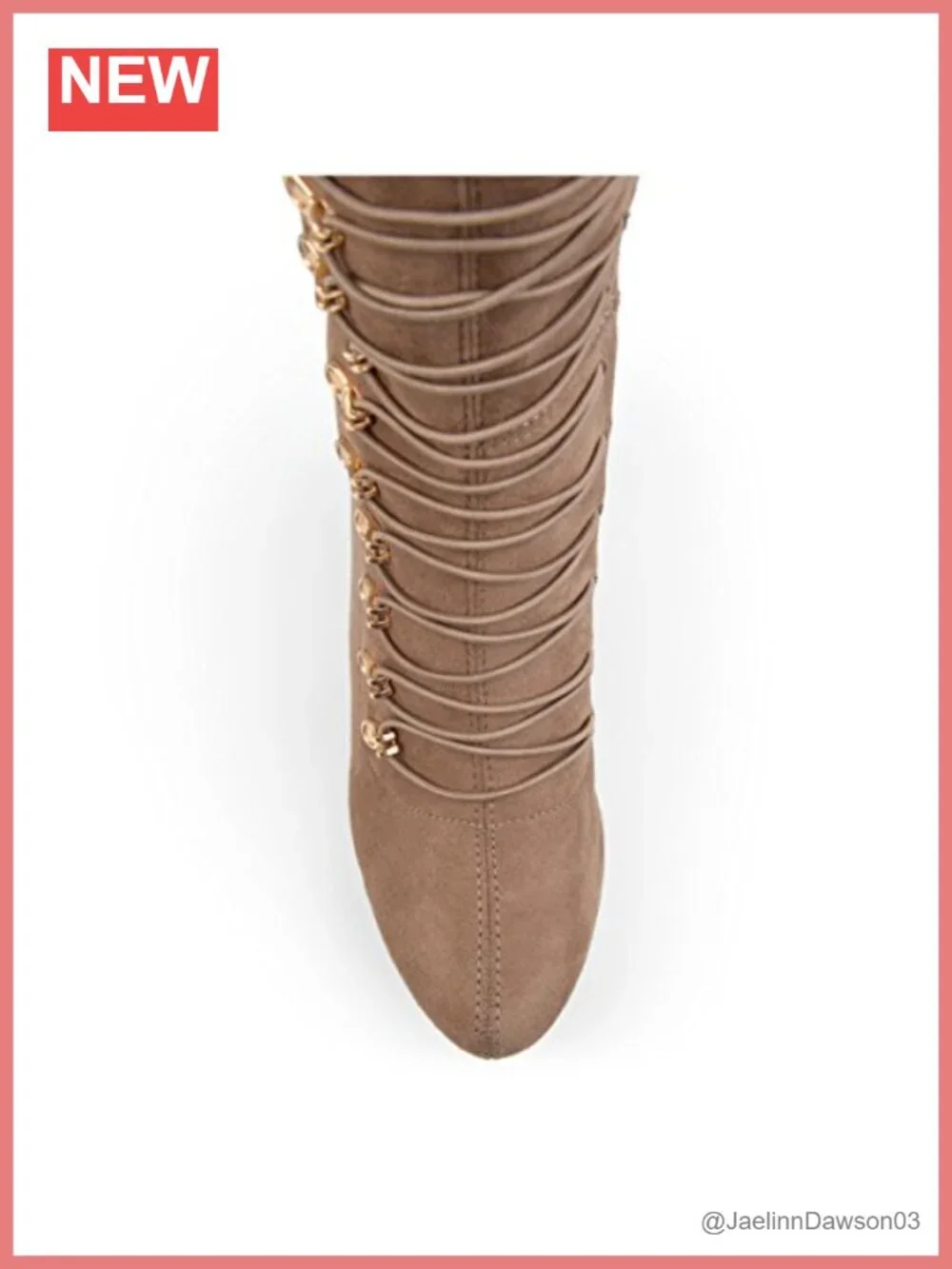 Faux Leather Over-The-Knee Boots with Rhinestone Embellishments